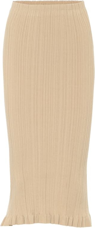 Acne Studios Ribbed-knit midi skirt