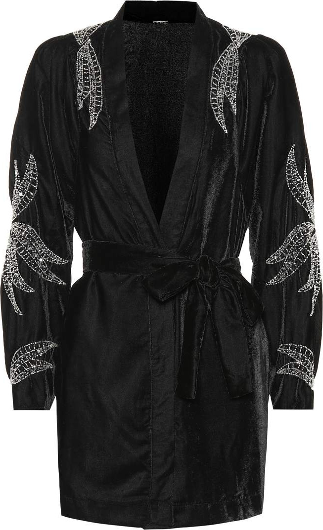DODO BAR OR Embellished velvet kimono jacket