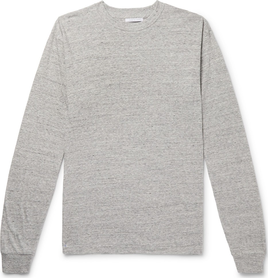 John Elliott University Oversized Mélange Cotton-Blend Jersey T-shirt