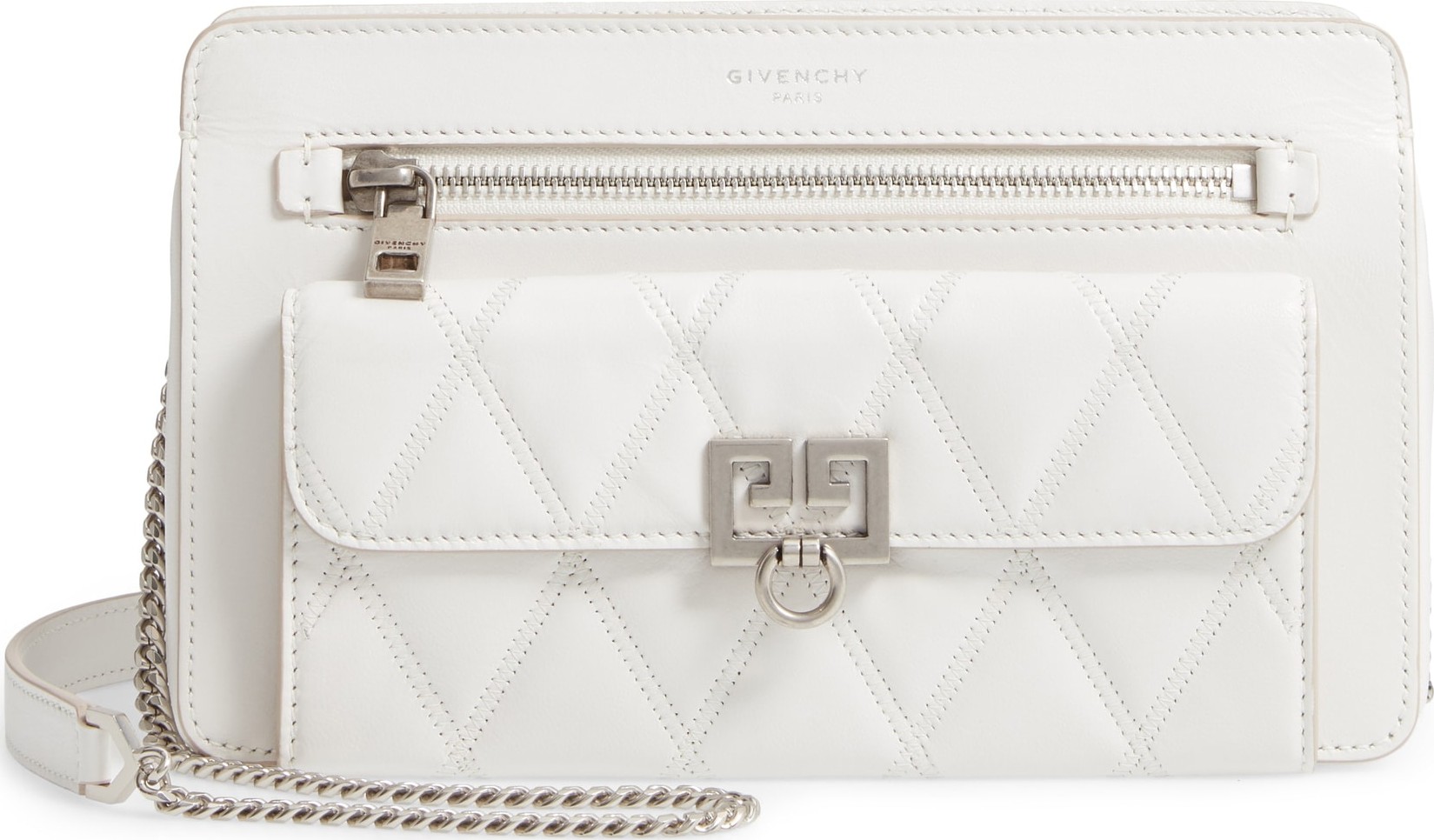 Givenchy Quilted Pocket Leather Crossbody Bag