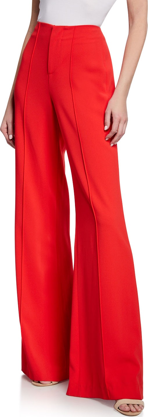 Alice + Olivia Dylan Clean High-Waist Wide-Leg Pants