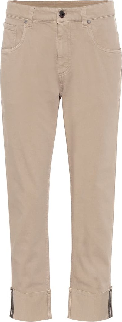Brunello Cucinelli High-rise cropped jeans
