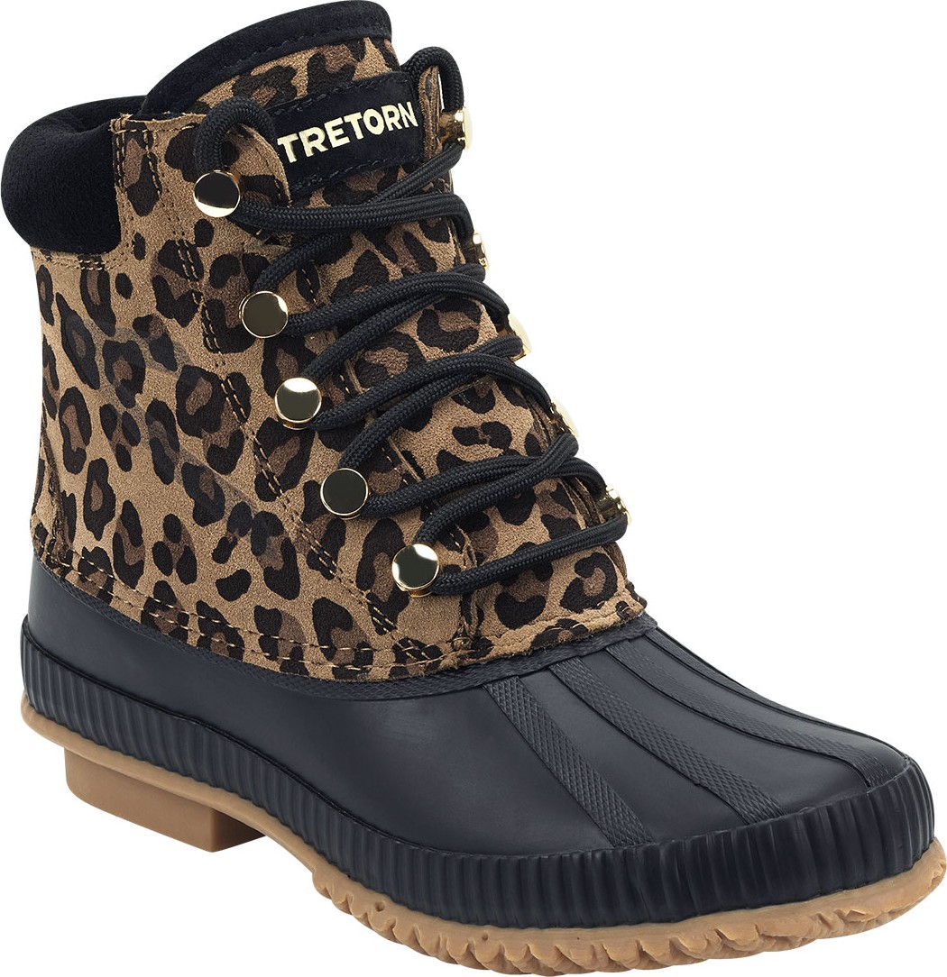 Tretorn Roka Leopard Suede Booties