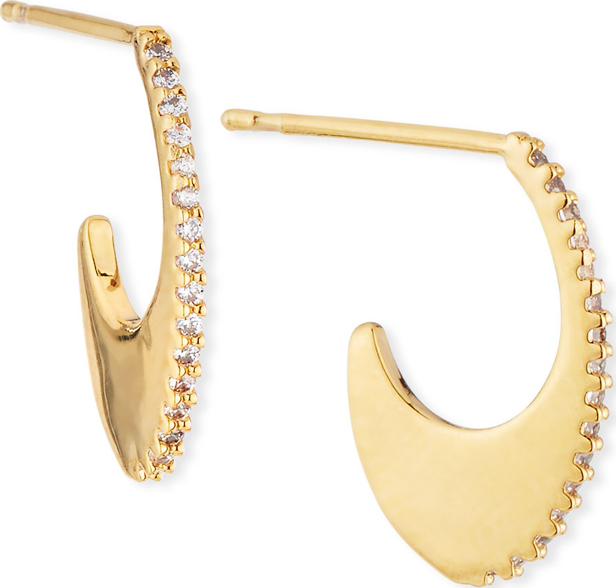 Tai Abstract Oval Huggie Earrings