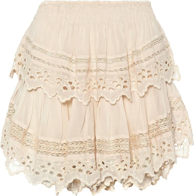 LOVESHACKFANCY Ruffle miniskirt
