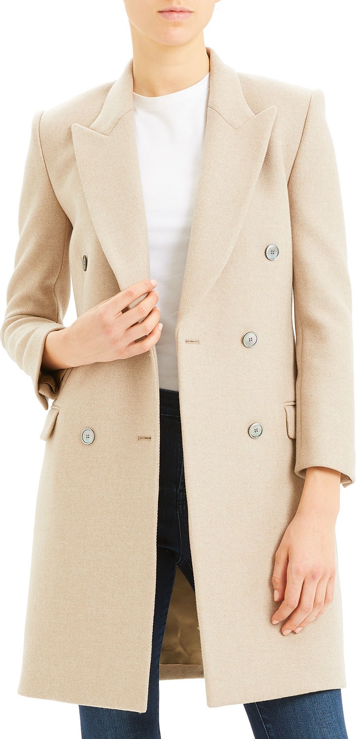 Theory Tailored Double-Breasted Wool Coat