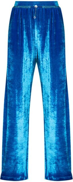 Off White - High-waist velour track pants