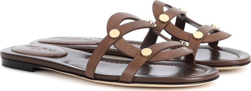 Jimmy Choo Damaris Flat leather sandals