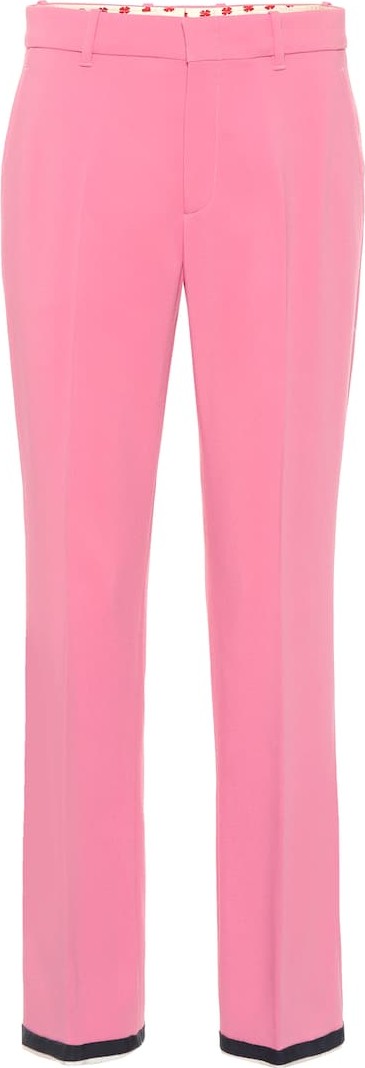Gucci Stretch crêpe mid-rise pants