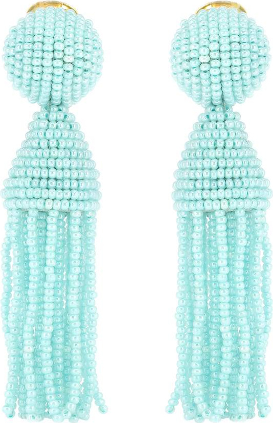 Oscar De La Renta Tassel clip-on earrings