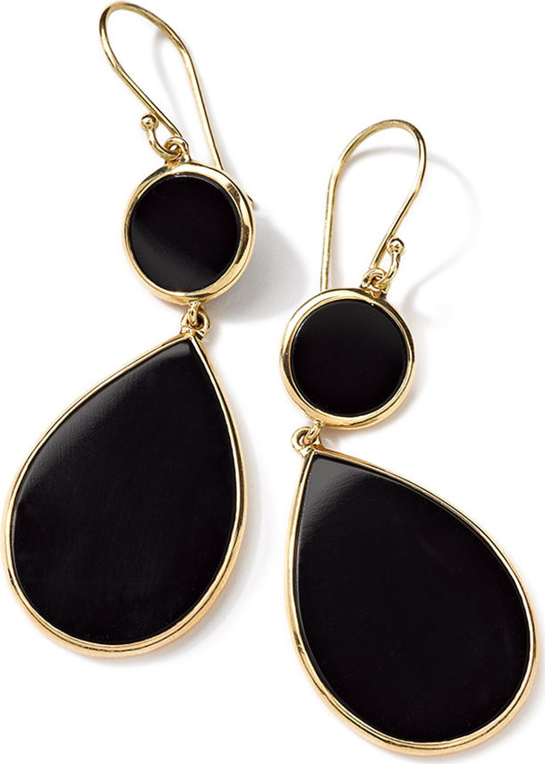 IPPOLITA 18K Gold Polished Rock Candy Two-Drop Snowman Earrings