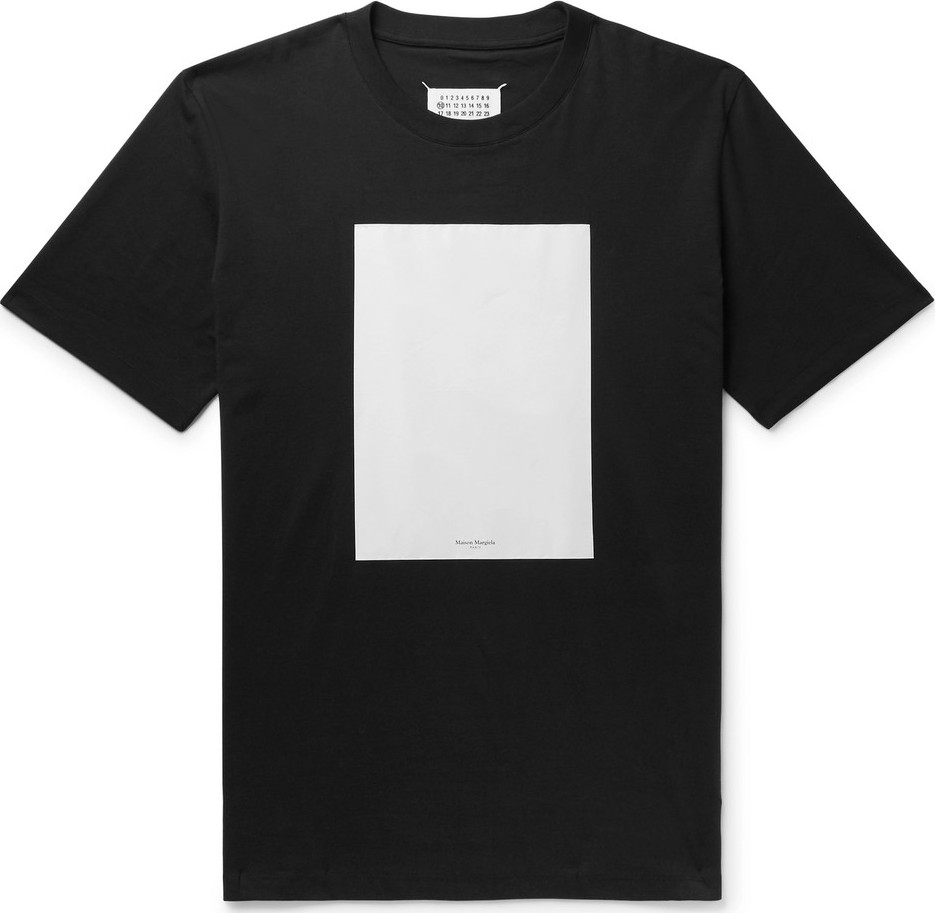 Maison Margiela Shell-Panelled Cotton-Jersey T-Shirt