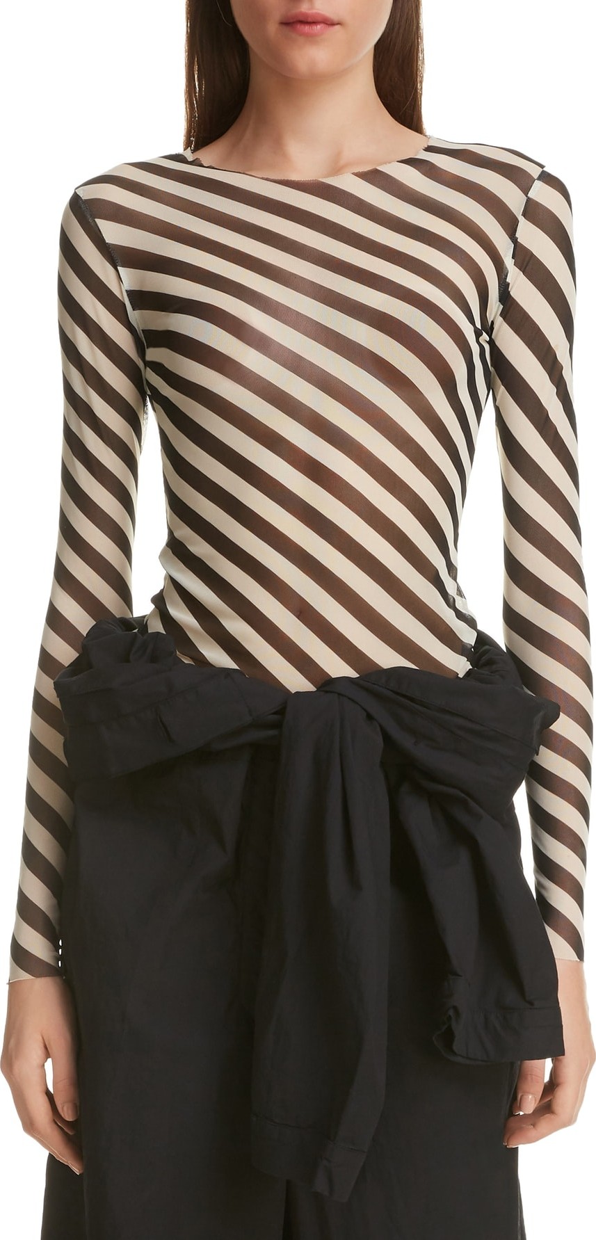 Dries Van Noten Heston Bias Stripe Top