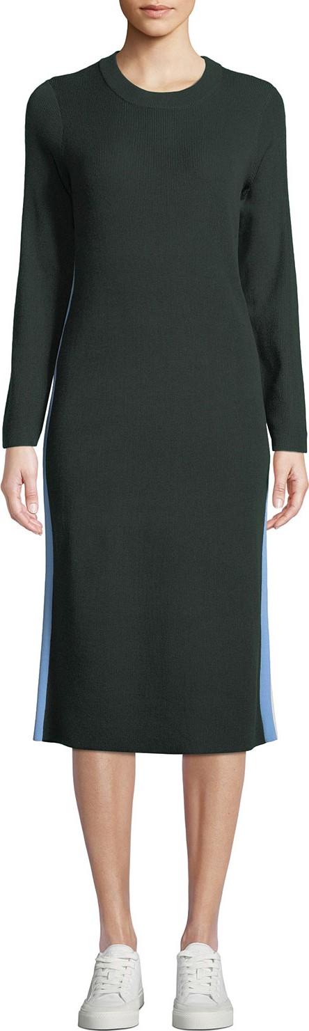 Tory Sport Performance Cashmere Double-Stripe Dress