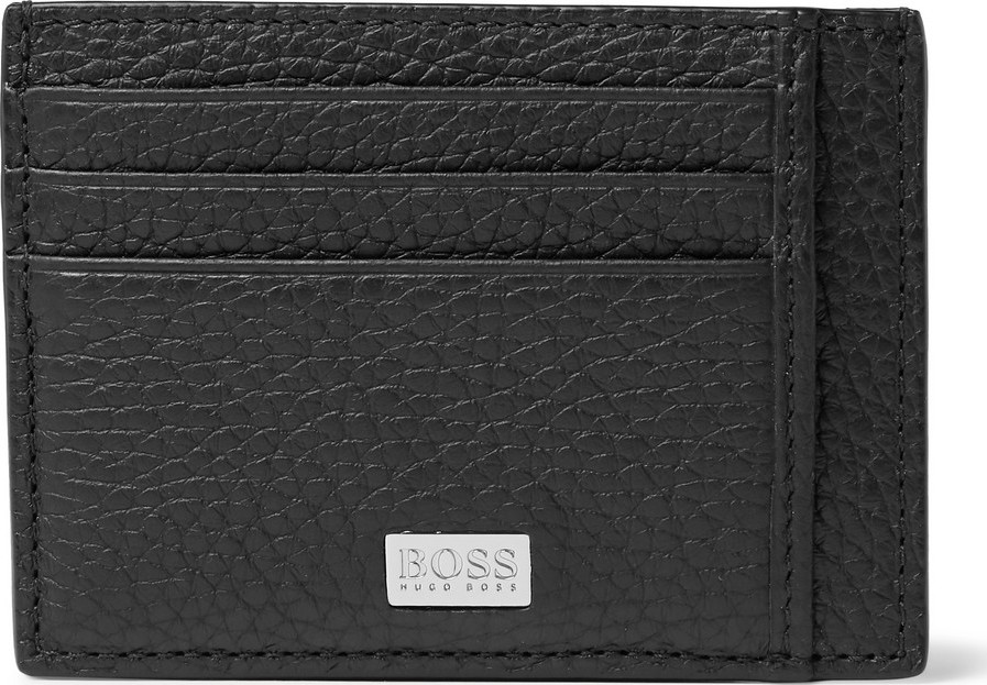 HUGO BOSS Crosstown Full-Grain Leather Cardholder