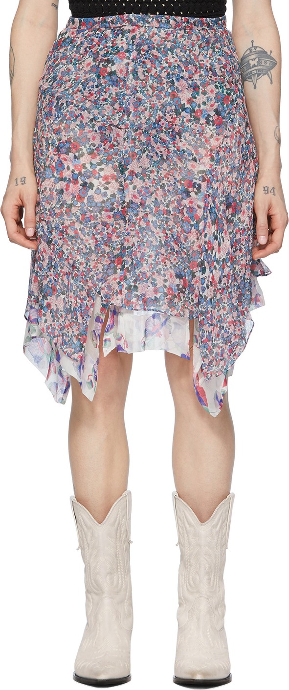 Isabel Marant Multicolor Silk Omyles Skirt