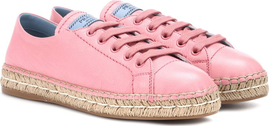 Prada Leather espadrille sneakers