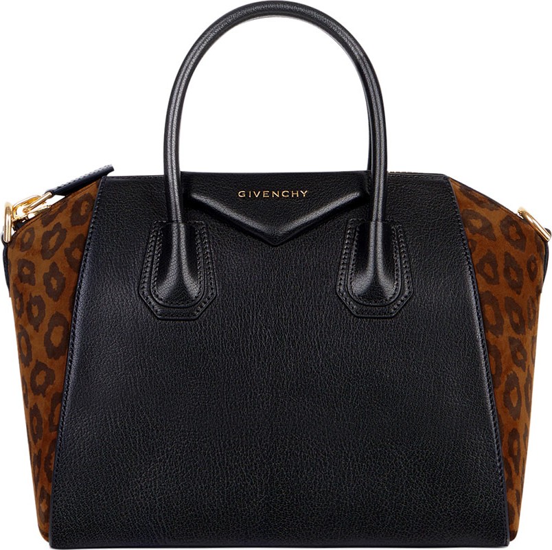 Givenchy Antigona Small Leopard Satchel Bag