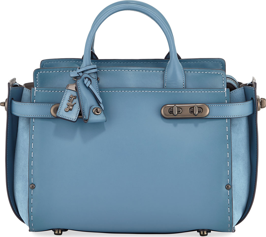 COACH 1941 Swagger Mixed-Leather Satchel Bag