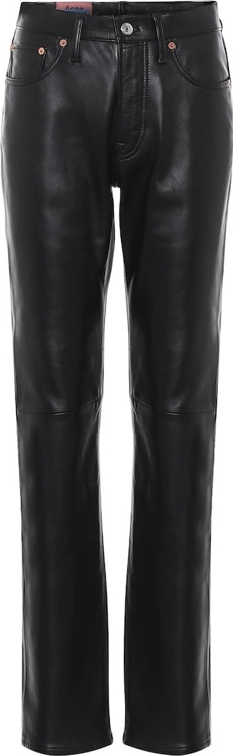 Acne Studios Leather high-rise straight pants