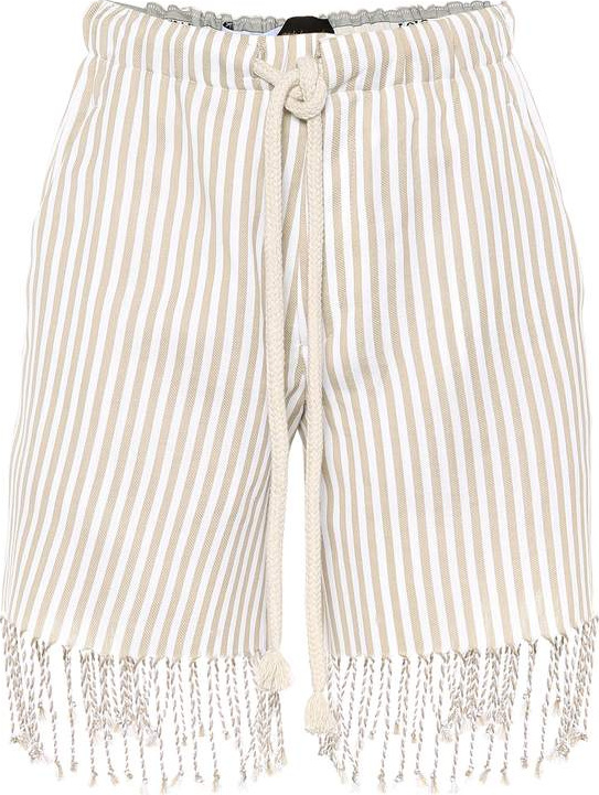 LOEWE X Paula's Ibiza striped cotton shorts