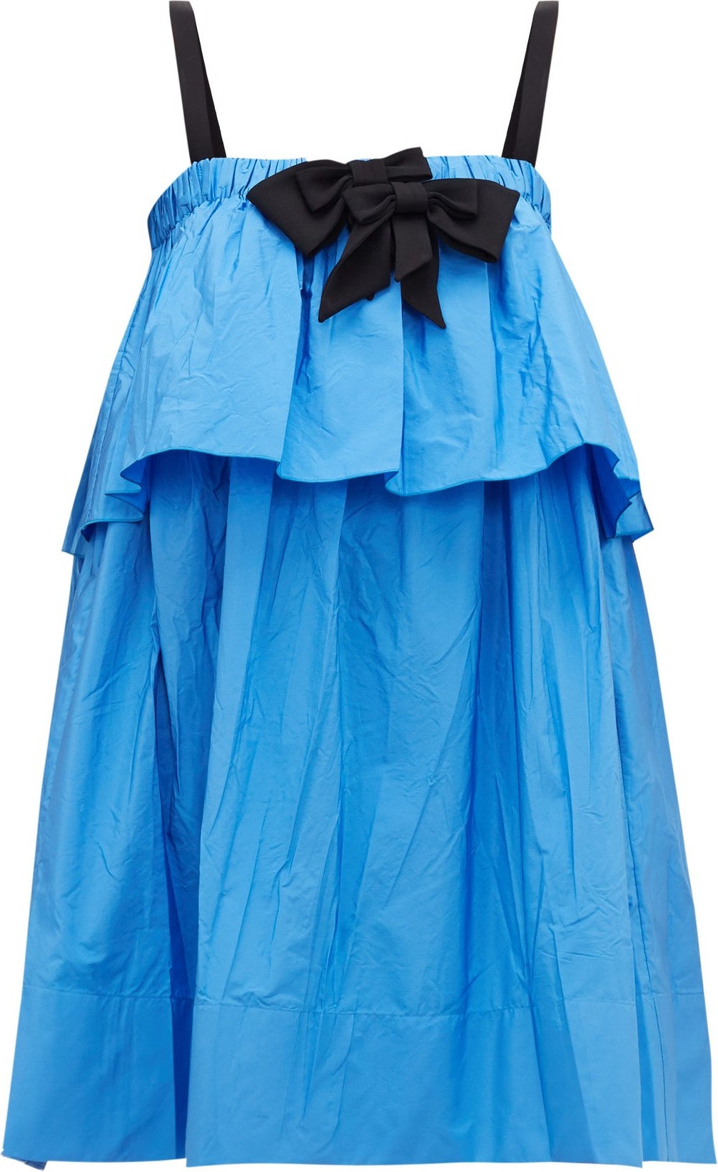 Nº21 Bow-trimmed taffeta mini dress