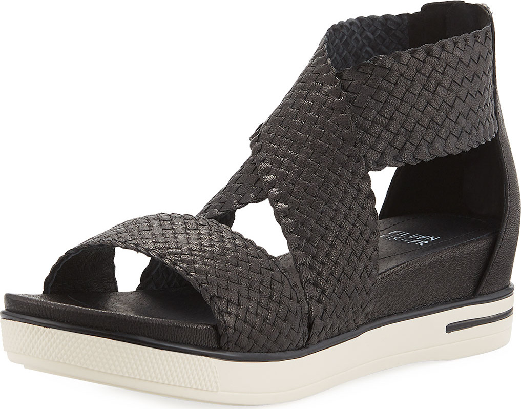 Eileen Fisher Sport Woven Platform Sandals