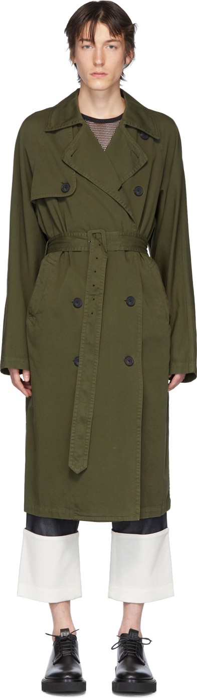 Dries Van Noten Khaki Rennie Trench Coat