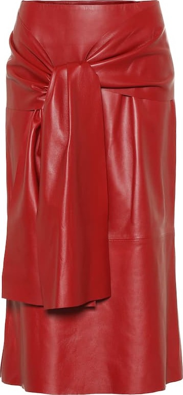 Joseph Renne leather midi skirt