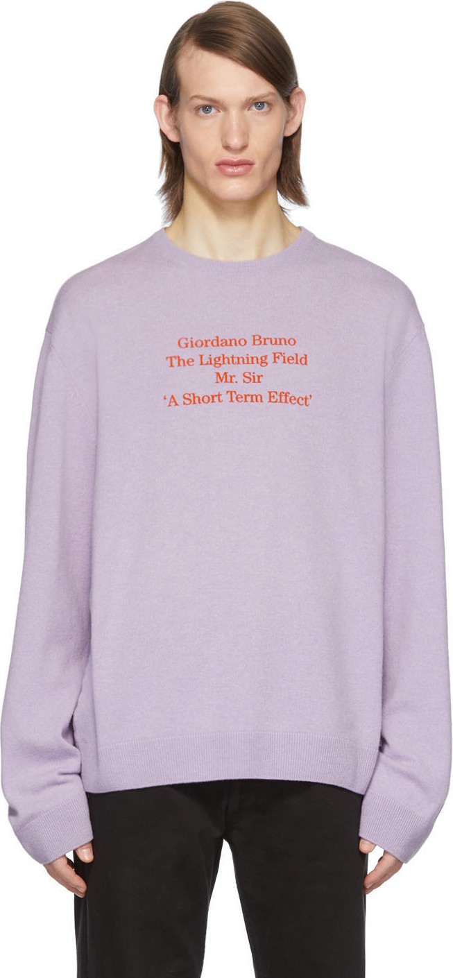 Raf Simons Purple Merino 'Giordano Bruno' Sweater