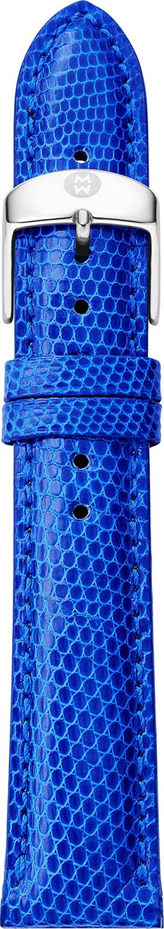MICHELE 18mm Lizard Skin Watch Strap, Cobalt
