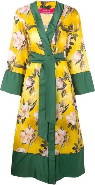 For Restless Sleepers floral print robe coat