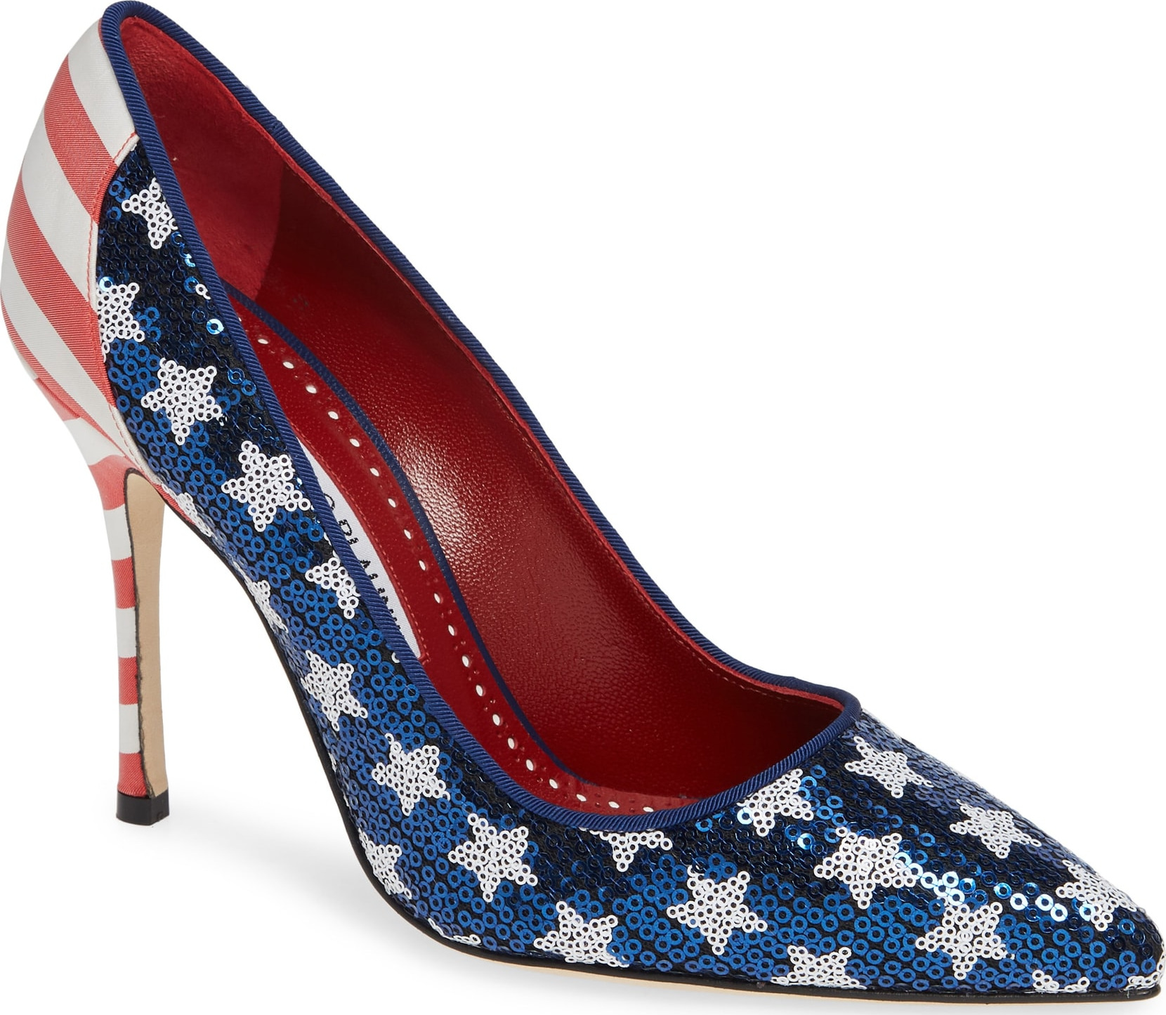 Manolo Blahnik Duke Americana Sequined Pump