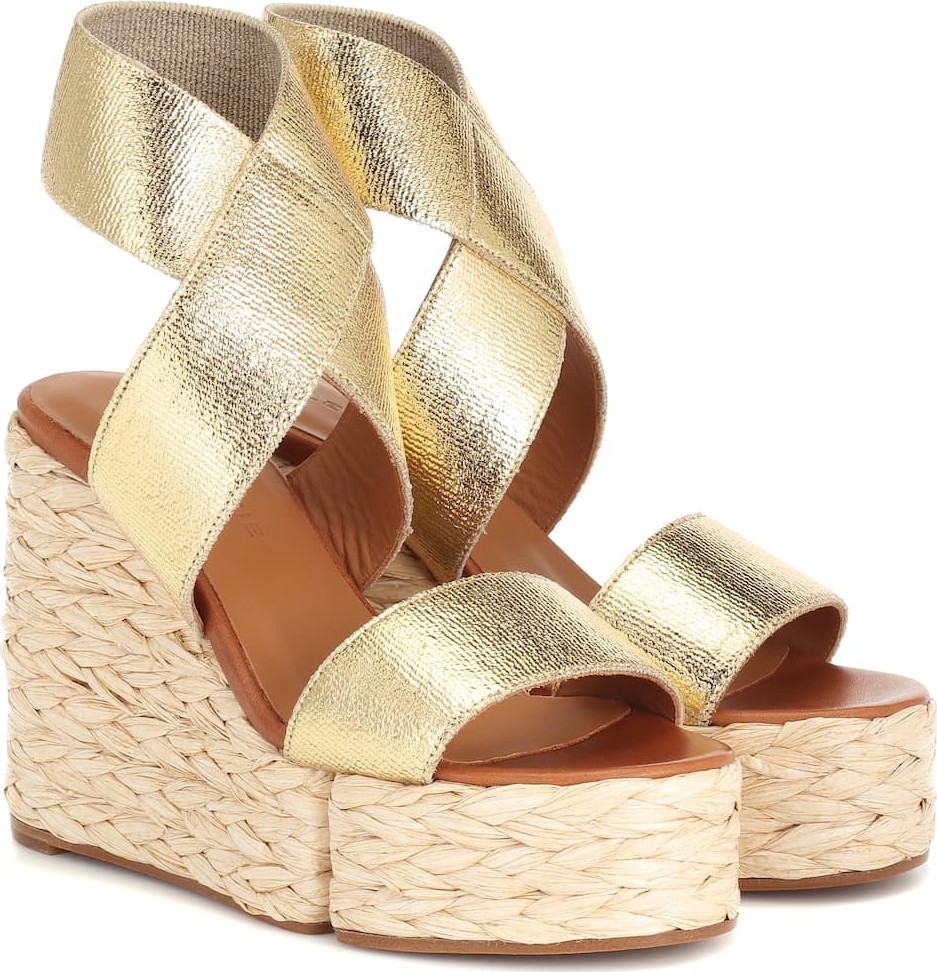 Robert Clergerie Aurore leather wedge sandals
