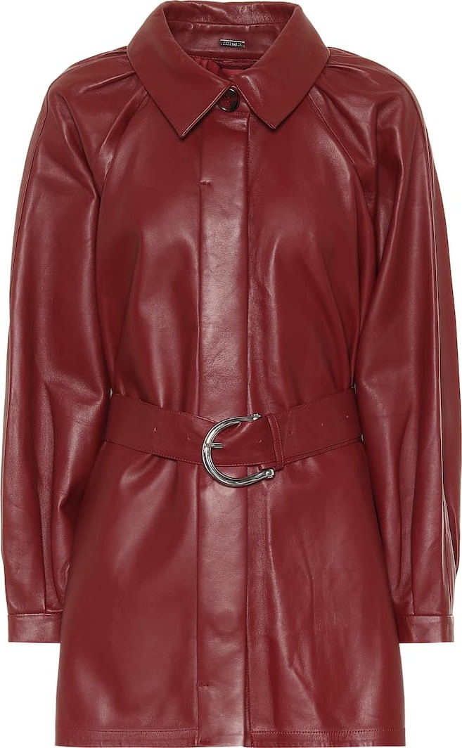 DODO BAR OR Leather mini shirt dress