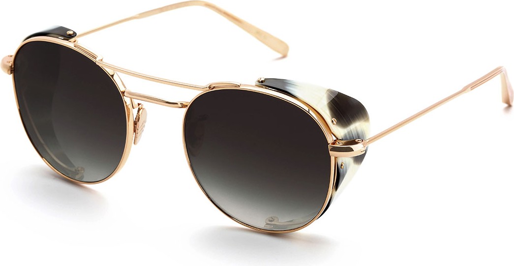 KREWE Orleans Round Gradient Sunglasses w/ Side Blinders