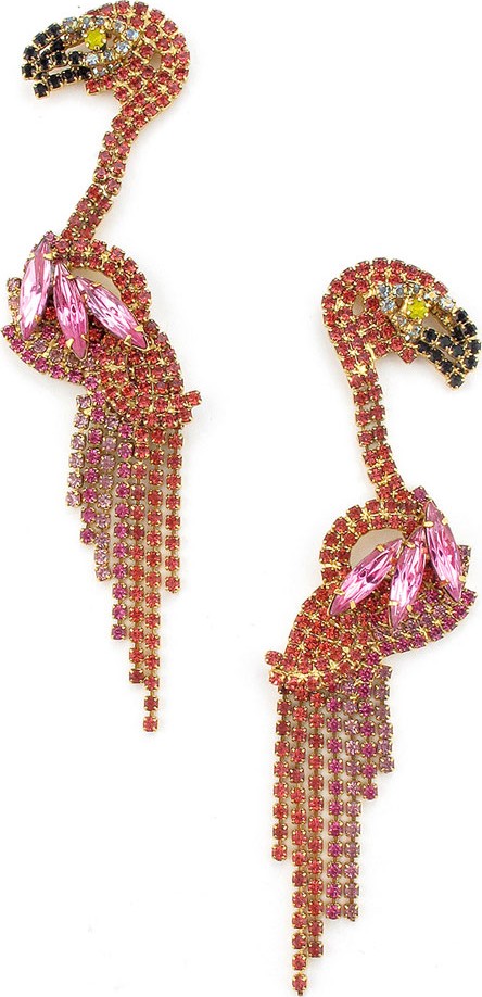 Elizabeth Cole Georgy Flamingo Earrings