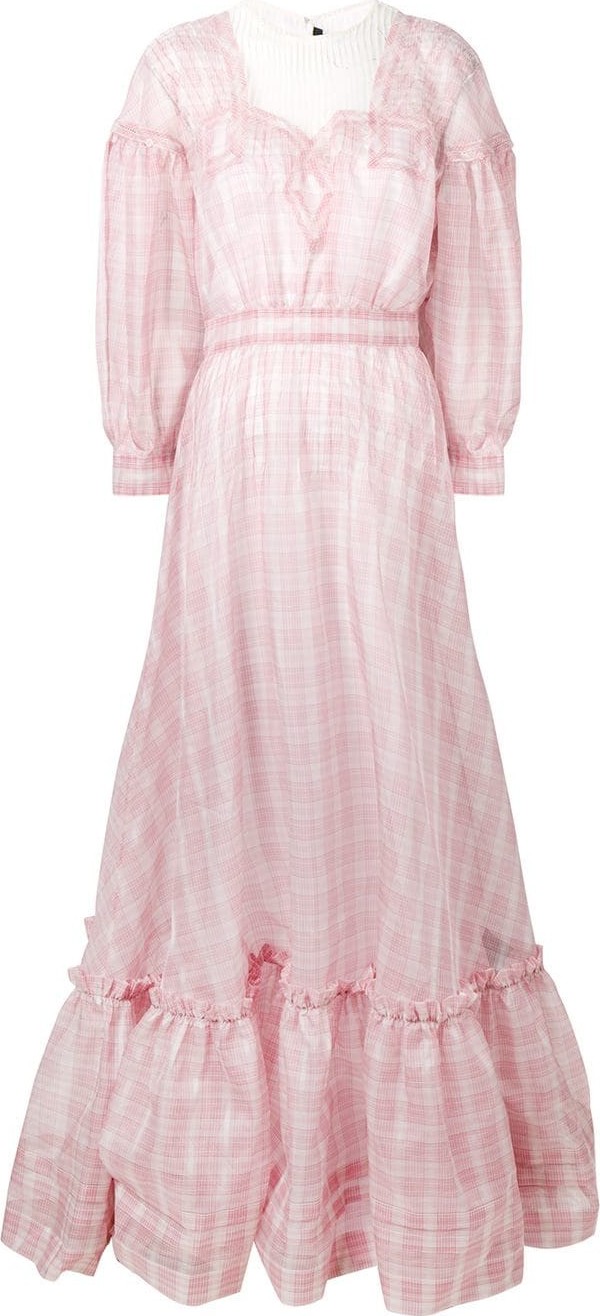 Calvin Klein 205W39NYC checked maxi dress