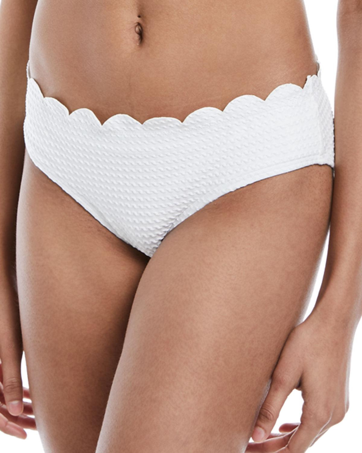 Kate Spade New York scallop textured full-coverage hipster swim bottoms