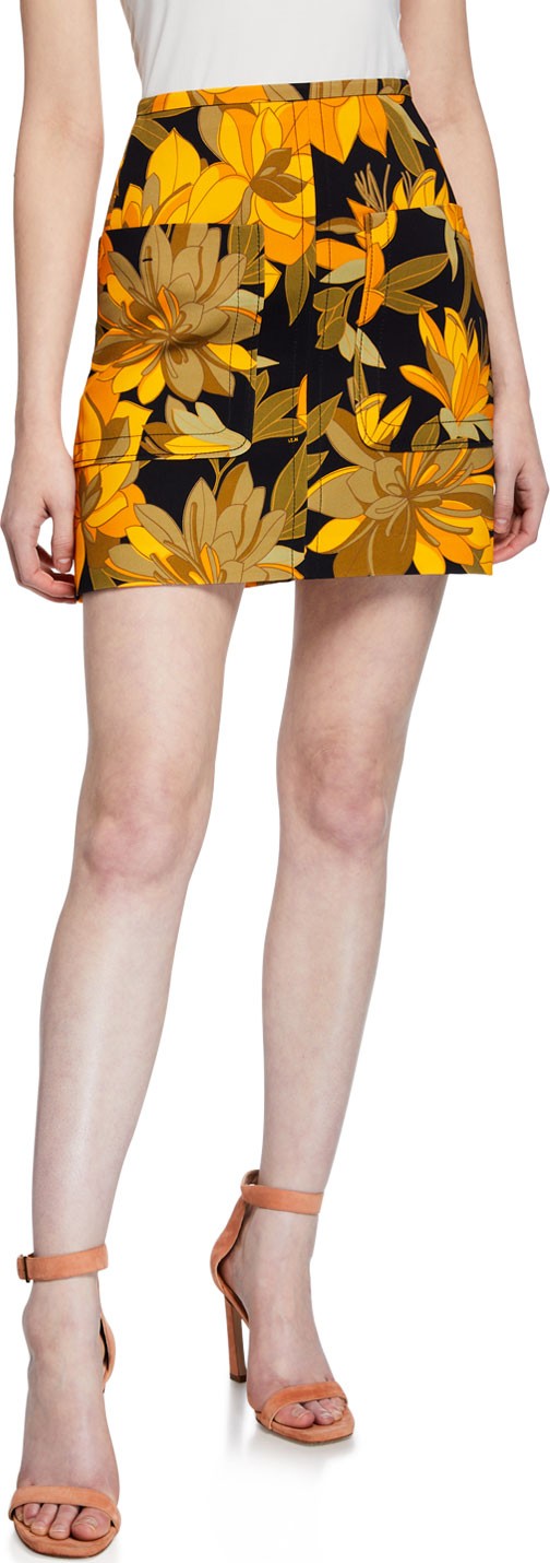 Nº21 Floral Print Mini Skirt