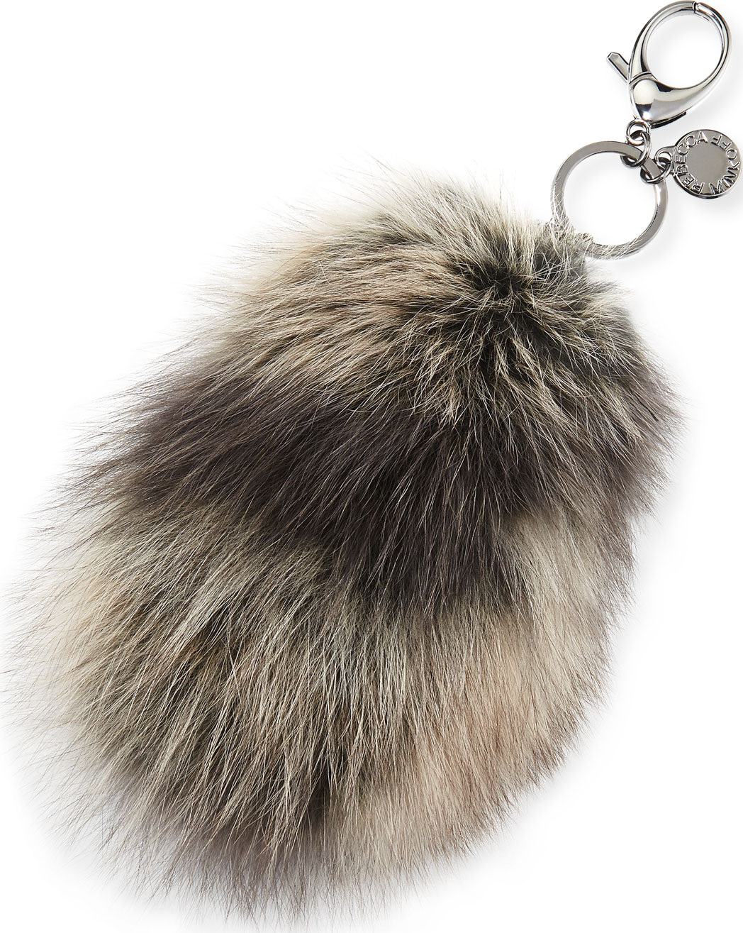 Rebecca Minkoff Fox-Fur Tail Charm for Handbag, Black/Multi