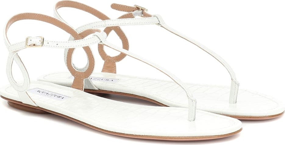 Aquazzura Almost Bare leather sandals