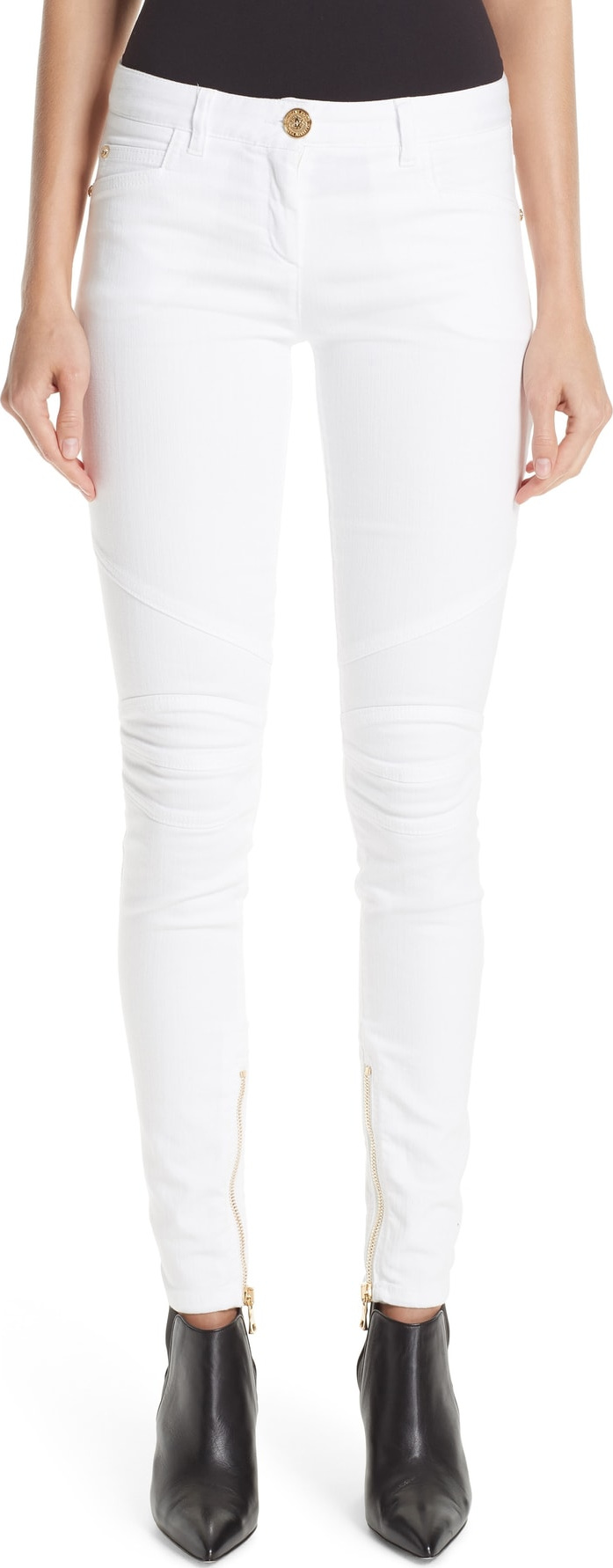Balmain Skinny Moto Jeans