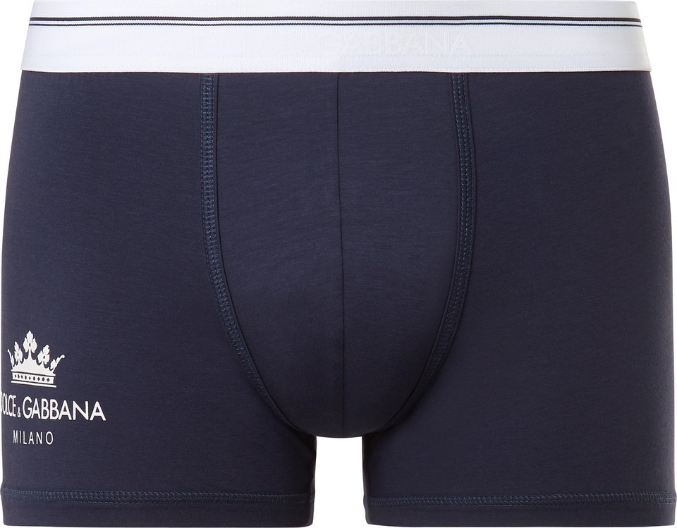 Dolce & Gabbana Logo-Print Stretch-Cotton Boxer Briefs