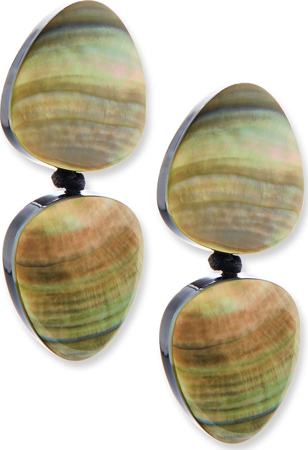 Viktoria Hayman Freeform Double-Drop Clip-On Earrings