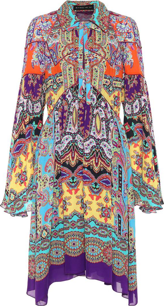 Etro Printed silk dress