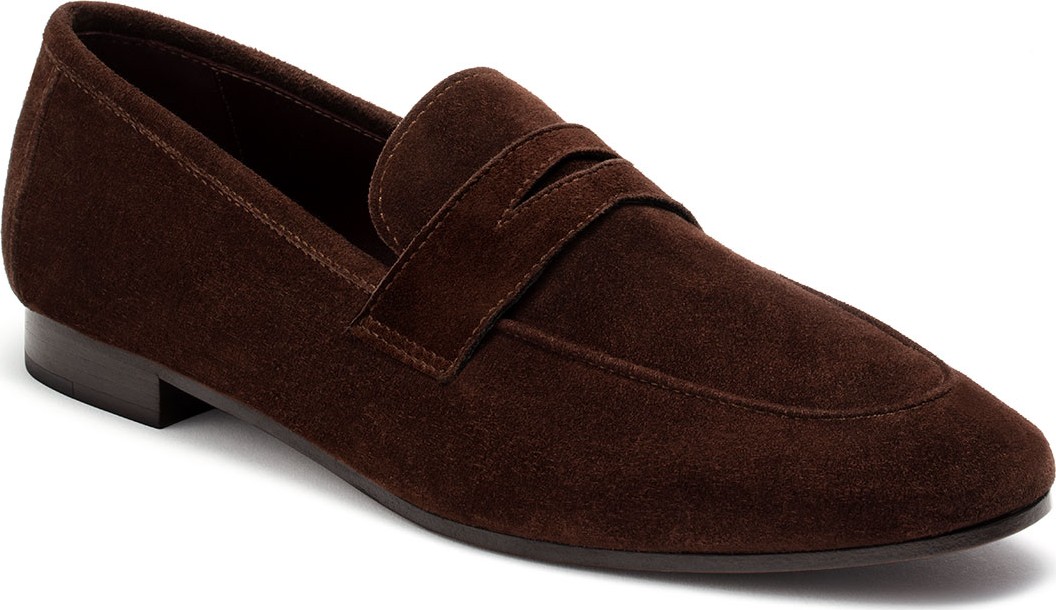 Bougeotte Coffee Suede Flat Loafers