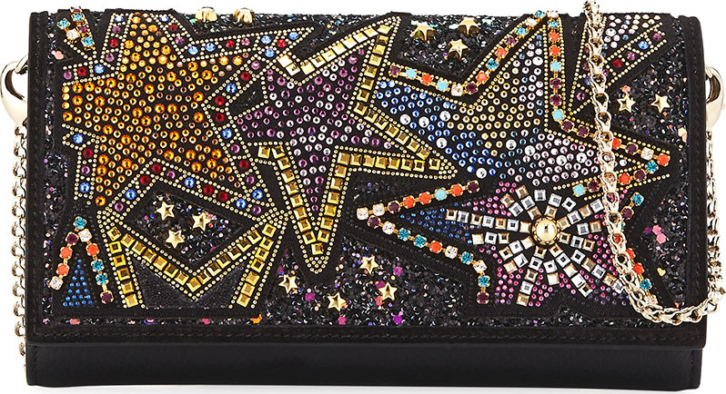 Christian Louboutin Boudoir Piste aux Etoiles Beaded Wallet on Chain