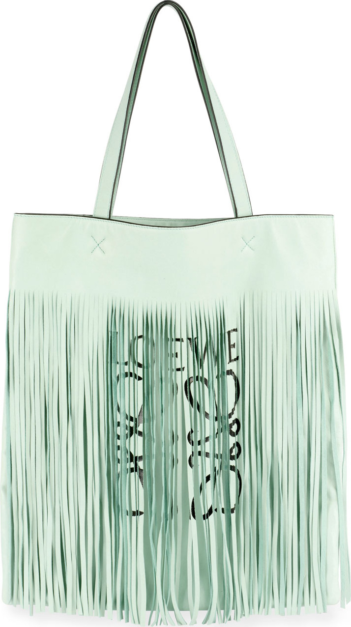 LOEWE x Paula's Ibiza Vertical Fringe Logo Tote Bag