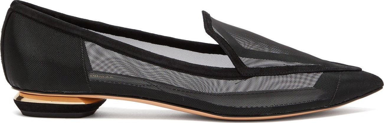 Nicholas Kirkwood Beya mesh and suede loafers
